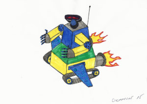 robot rysunek